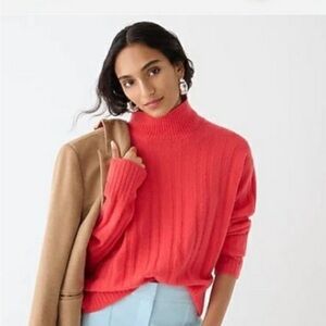 J. CREW Ribbed mockneck sweater in Supersoft yarn